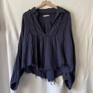 Free People Tunic Flowy Long Sleeve Top